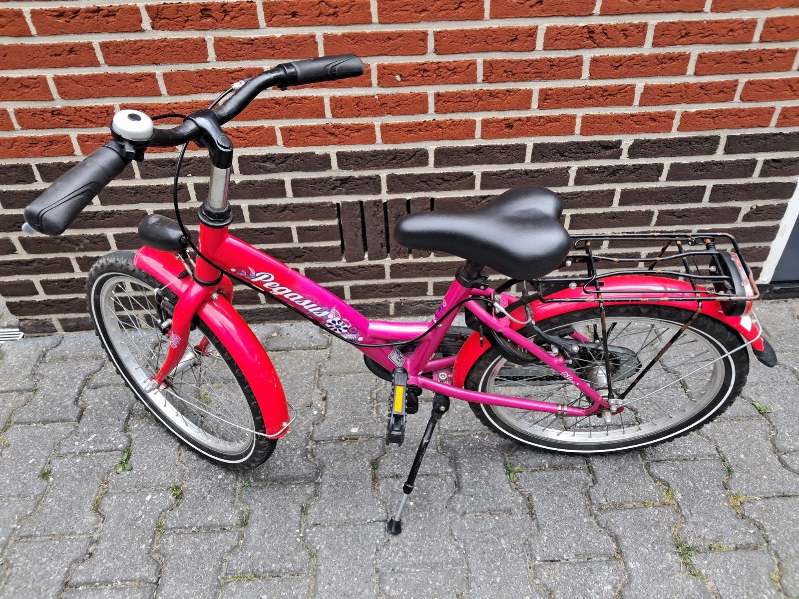Pegasus kinderfiets 20 inch roze, Ophalen, Gebruikt, Terugtraprem, 20 inch of meer