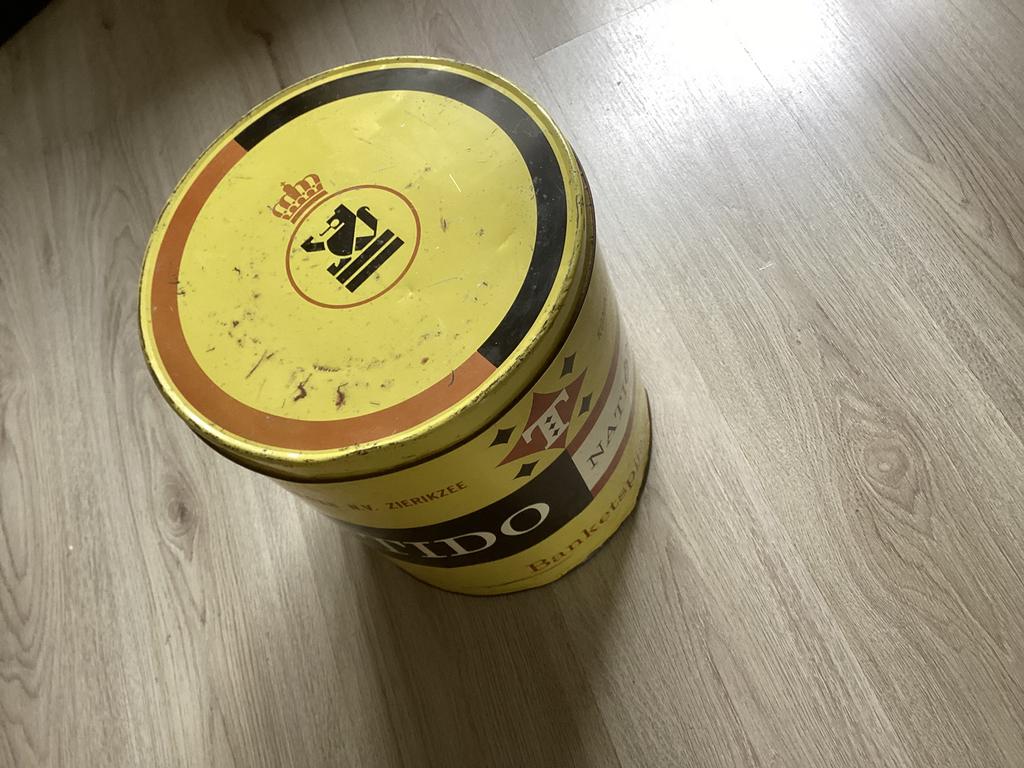 Vintage groot Bakkerij Blik Koningklijke TIDO - Jaren 50, Ophalen of Verzenden, Gebruikt, Overige