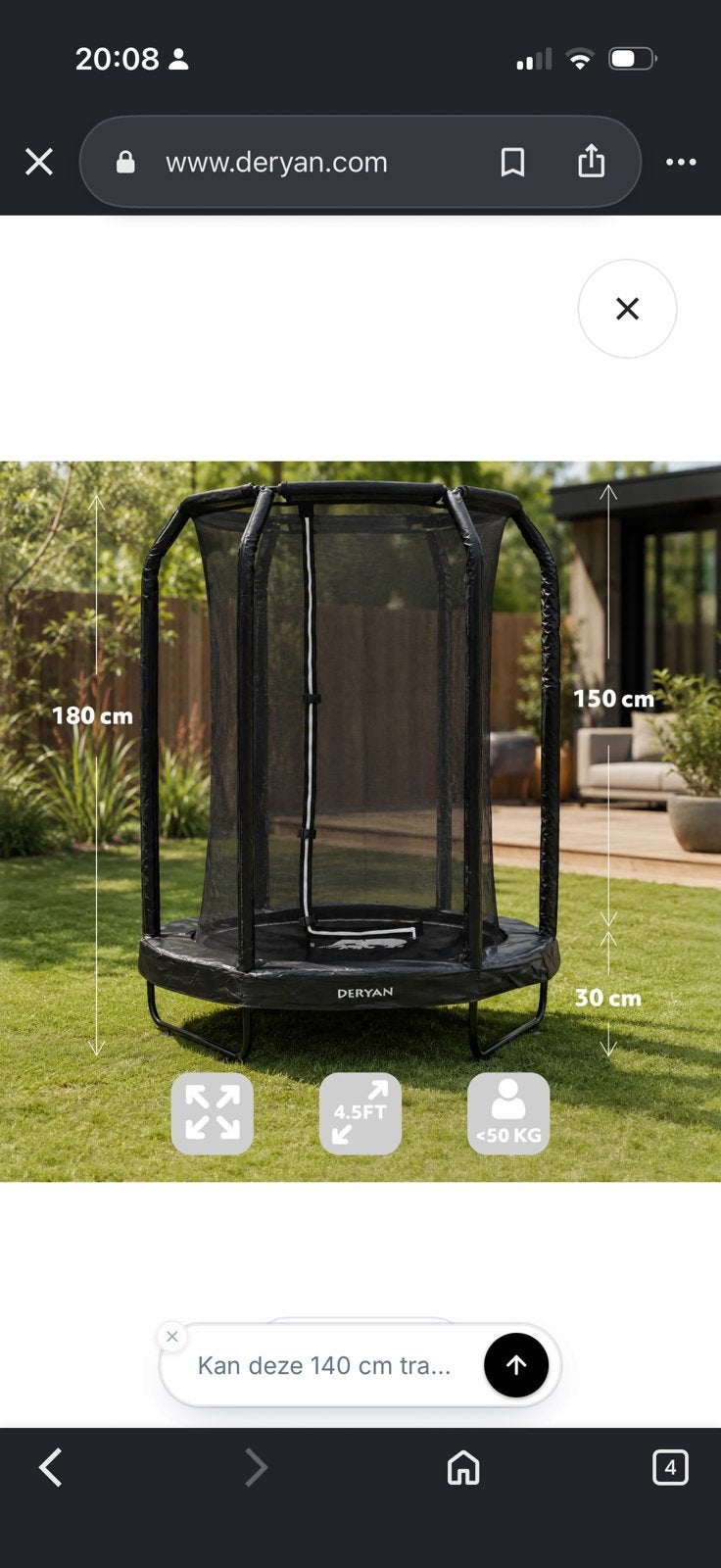 Trampoline zo goed als nieuw slleen gemonteerd , ongebruikt, Kinderen en Baby's, Ophalen, Zo goed als nieuw