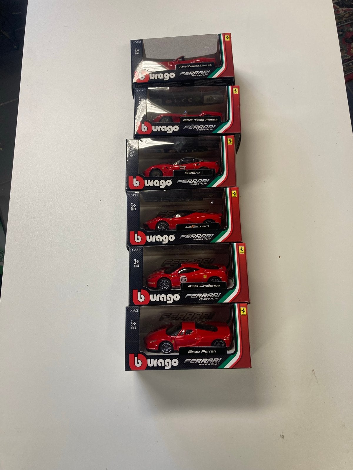 Burago Ferrari Race & Play Collectie (6 stuks), Ophalen of Verzenden, Nieuw, Auto