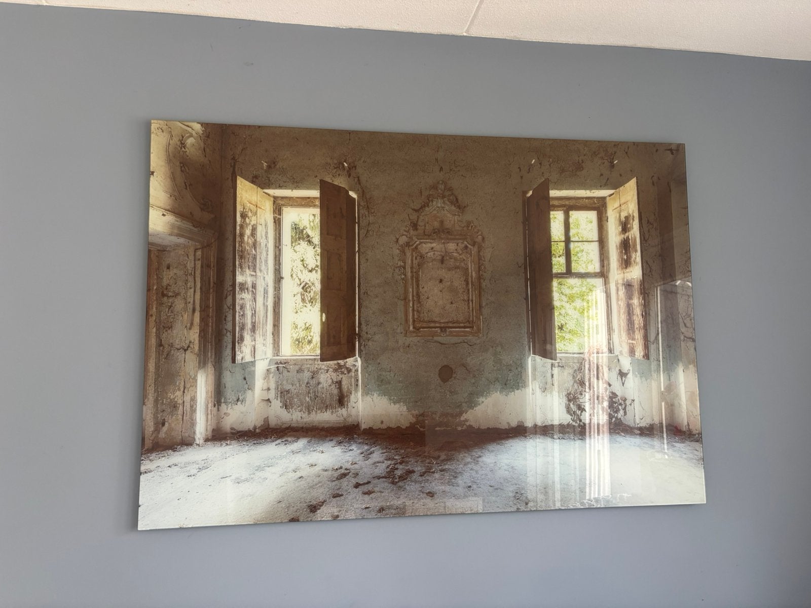 Schilderij plexiglas, Ophalen