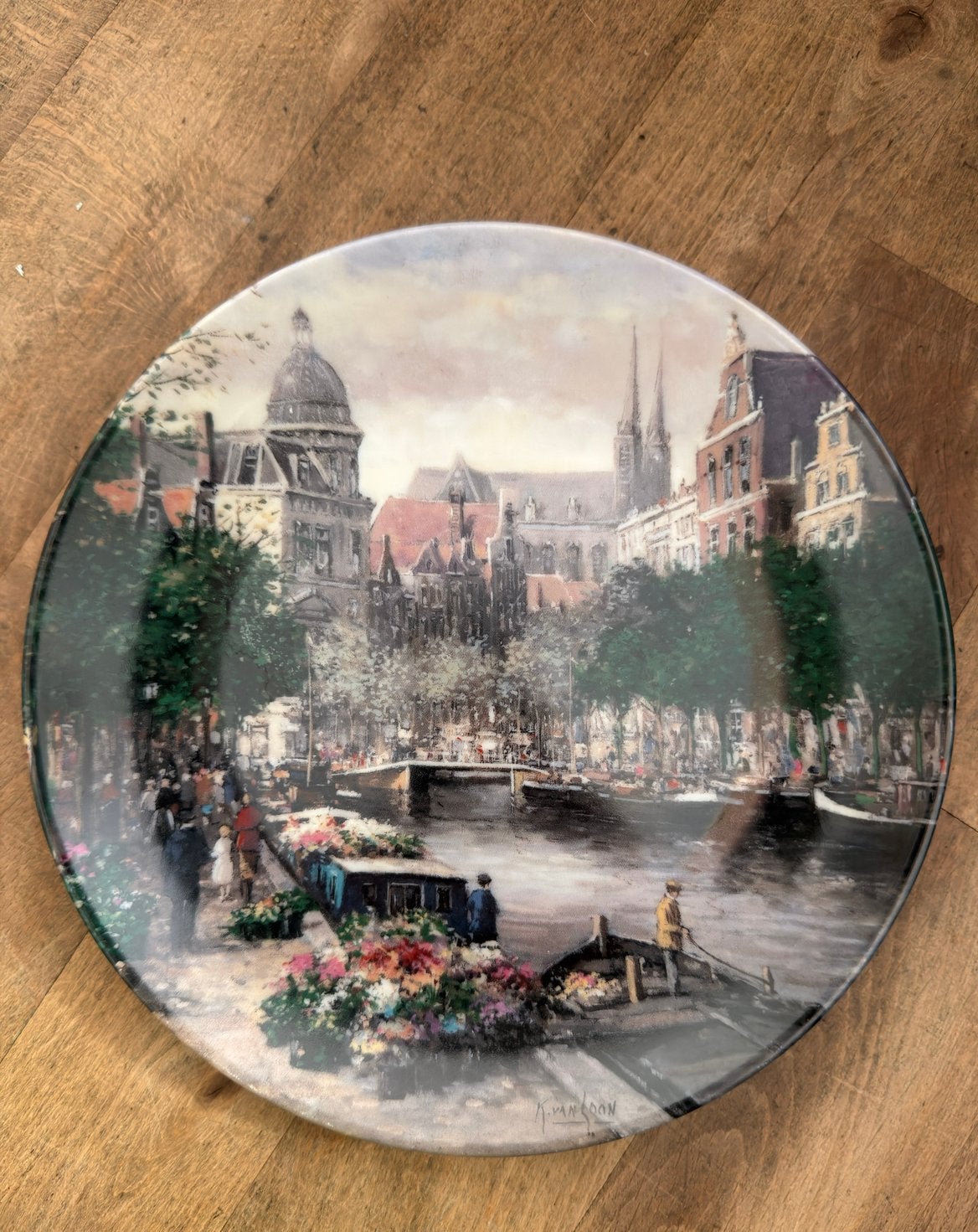 Royal Mosa wandbord Amsterdamse Bloemengracht Koos van Loon, Ophalen