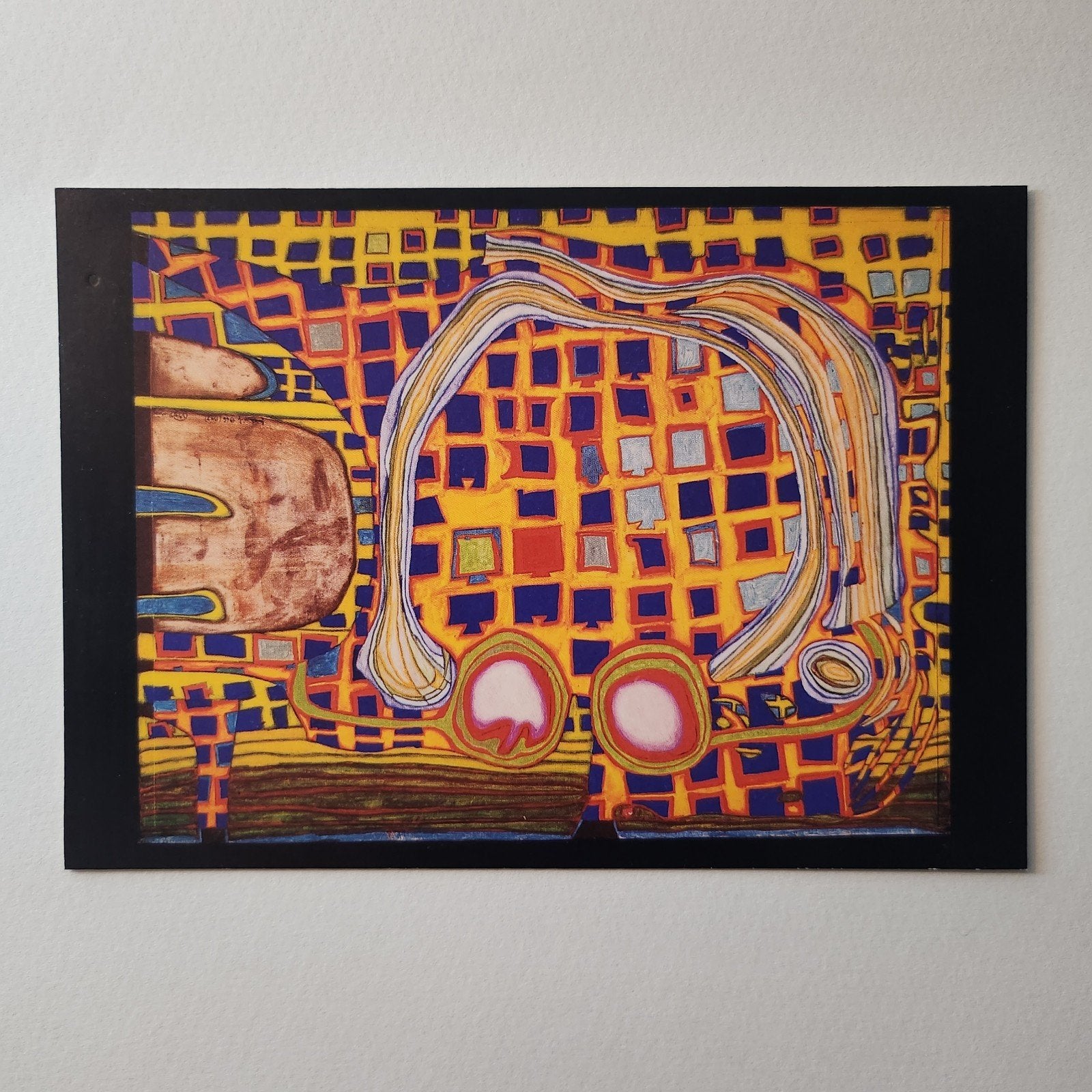 Kunstkaart Hundertwasser Melting Glasses of Alain Jouffroy, Verzenden, 1980 tot heden, Ongelopen, Cultuur en Media