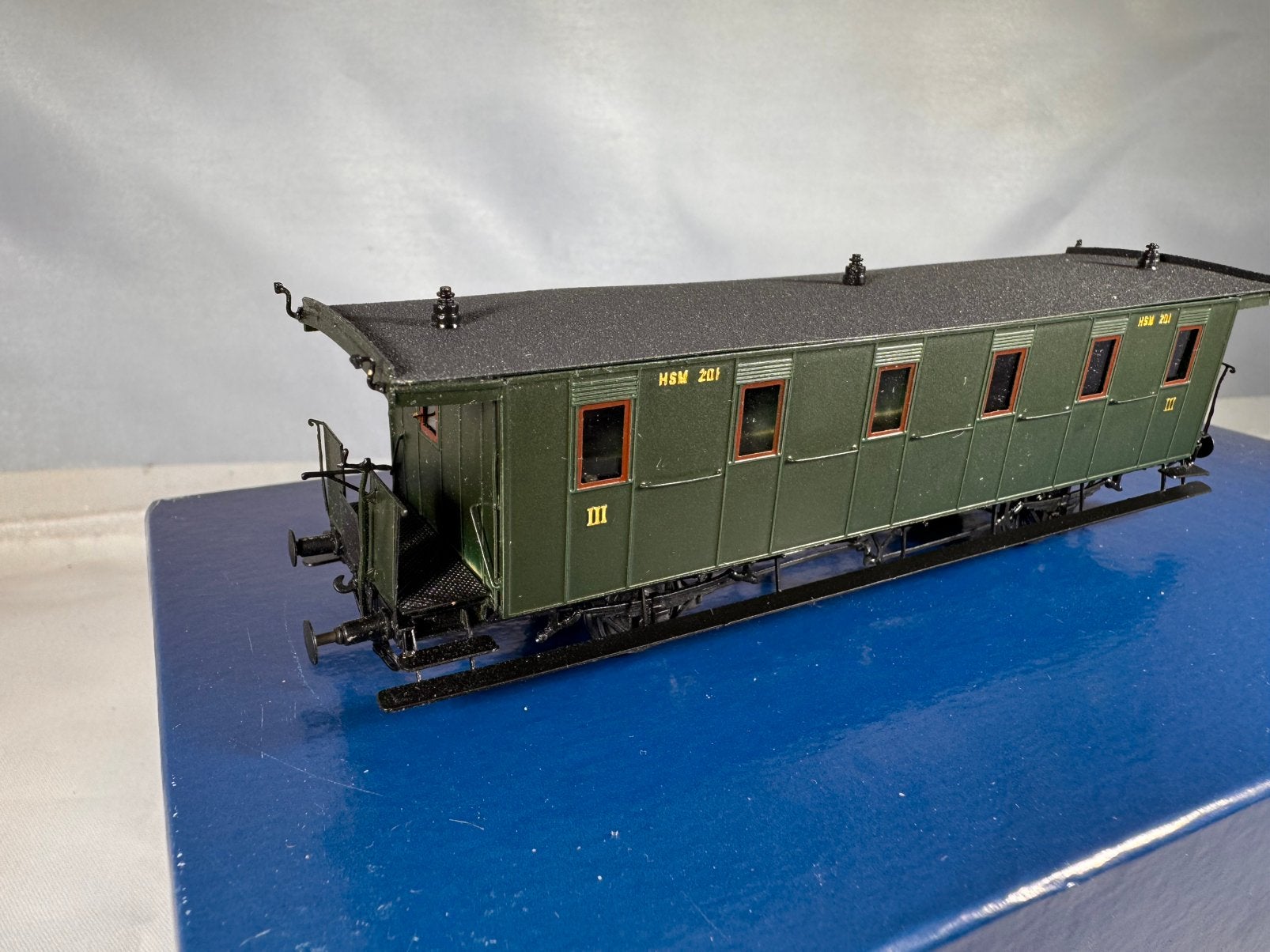 Messing rijtuig Lokaalspoor de HSM 201, Hobby en Vrije tijd, Modeltreinen | H0, Overige merken, Gelijkstroom, Wagon, Ophalen of Verzenden