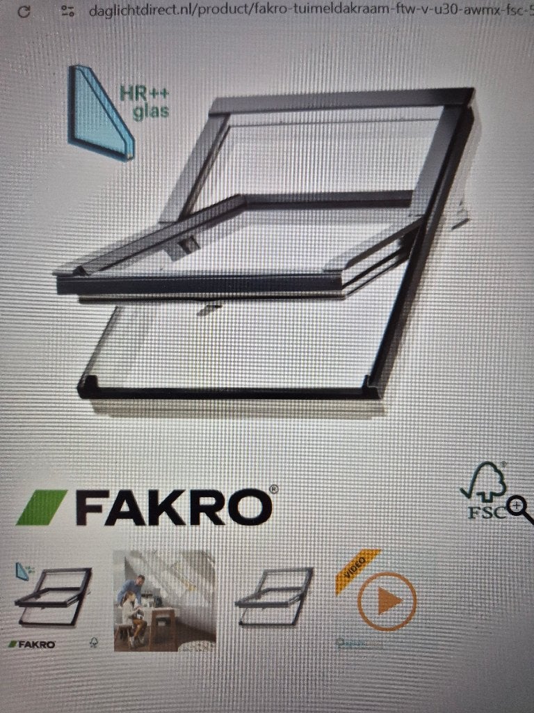 Fakro dakraam u55/78 ftw-v-pk, Ophalen, Minder dan 80 cm, 80 tot 120 cm, Zo goed als nieuw
