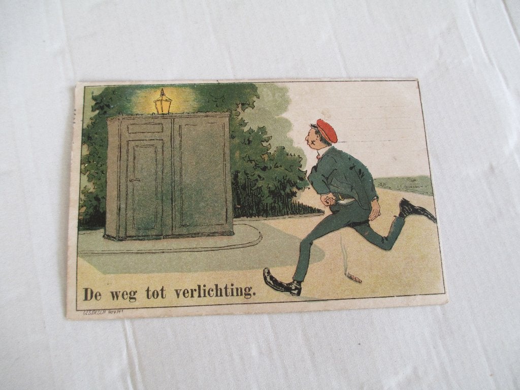 oude ansichtkaart de weg tot verlichting, Ophalen of Verzenden, Voor 1920, Gelopen