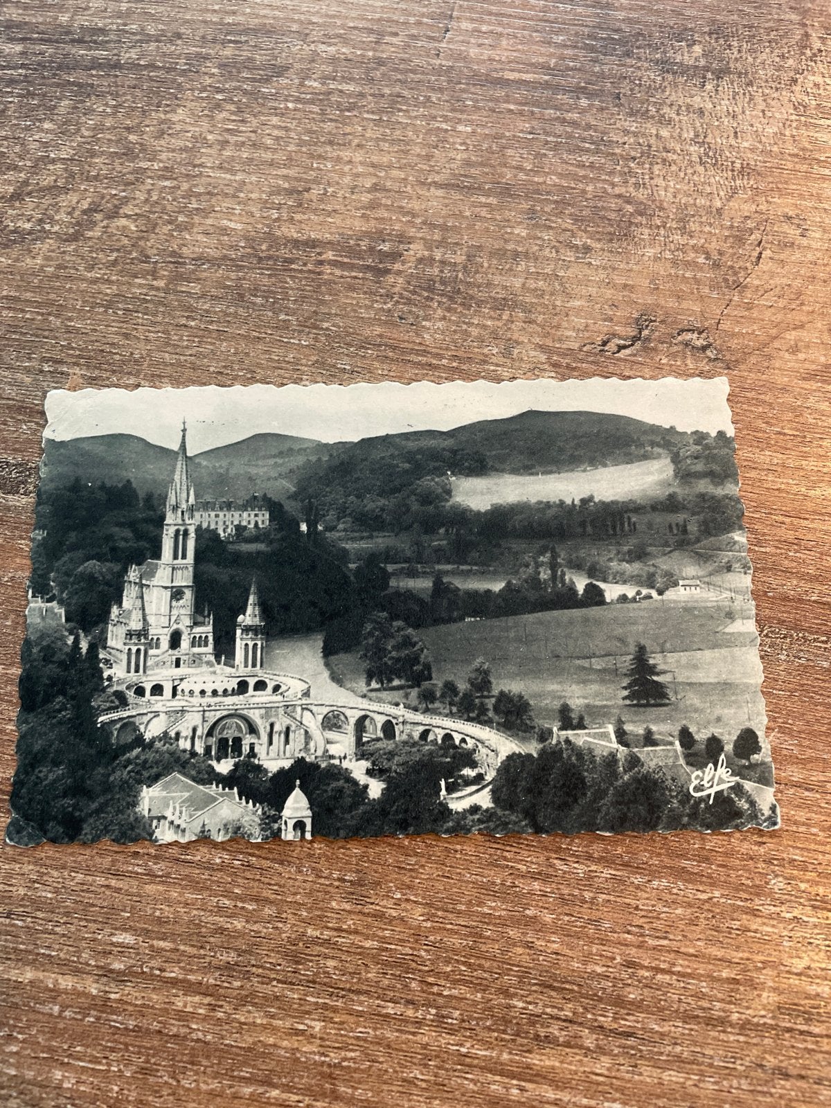 Oude ansichtkaart Lourdes, Frankrijk - 1950, Ophalen of Verzenden, 1940 tot 1960, Gelopen, Frankrijk