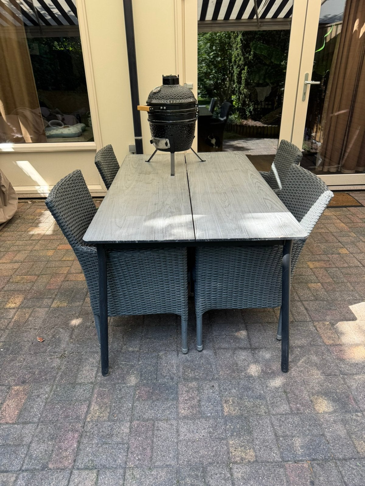 Fijne set voor buiten - eettafel + stoelen (Intratuin), Ophalen, Gebruikt, Eettafel