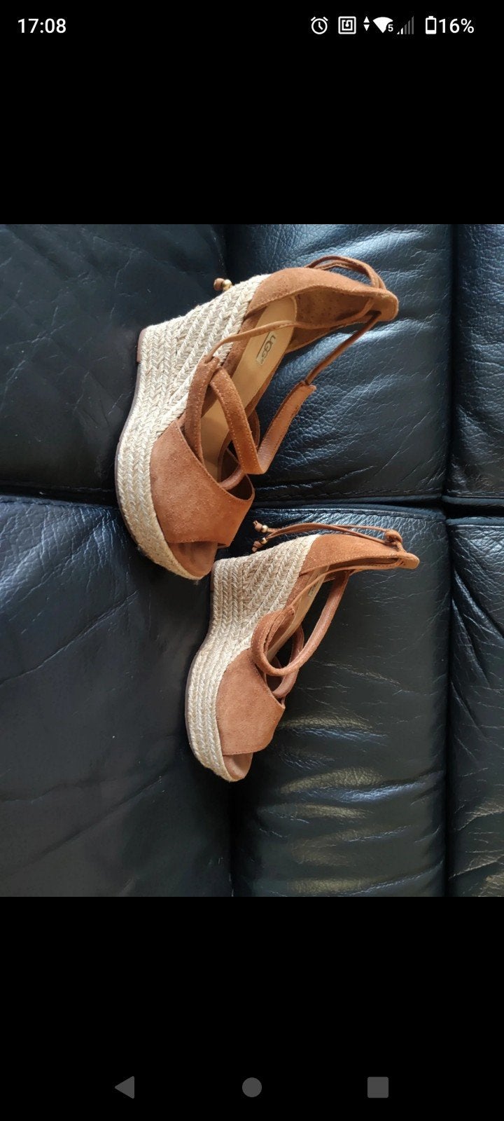 Ugg Espadrille Wedges - Zo goed als nieuw maat 36, UGG, Bruin, Ophalen of Verzenden, Zo goed als nieuw