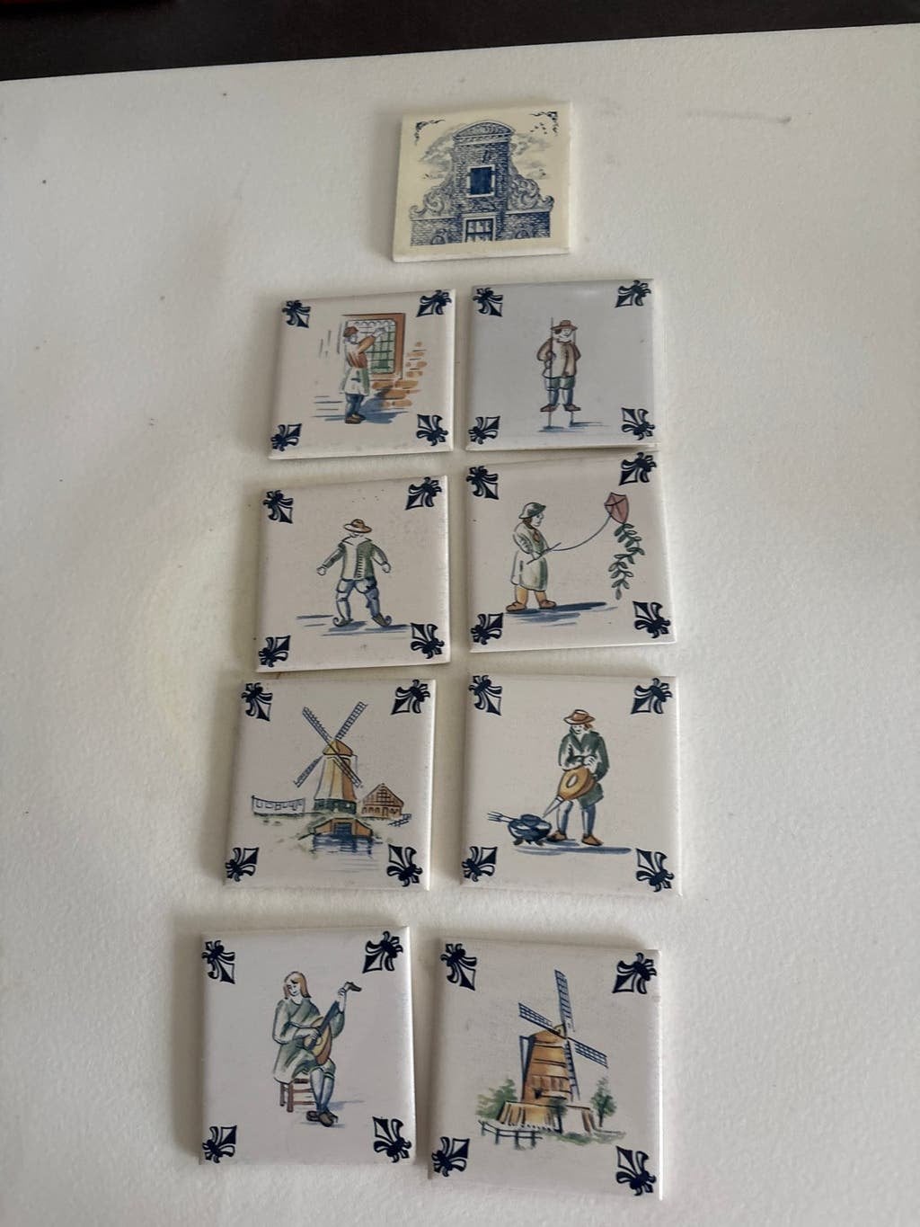 KLM Delfts Blauw huisjes tegeltjes, Ophalen of Verzenden, Zo goed als nieuw, 1 t/m 20