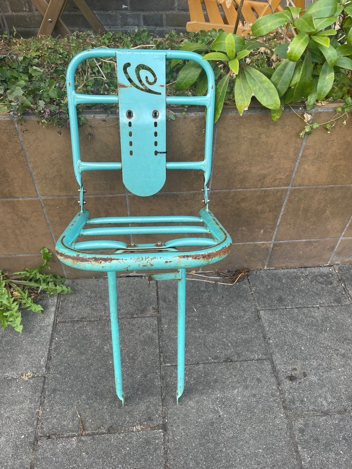 Fiets voordrager - turquoise, Ophalen, Gebruikt