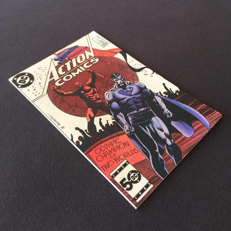 Action Comics Vol.1 #574 (1985) VF/NM (9.0), Eén comic, Amerika, Ophalen of Verzenden, Zo goed als nieuw