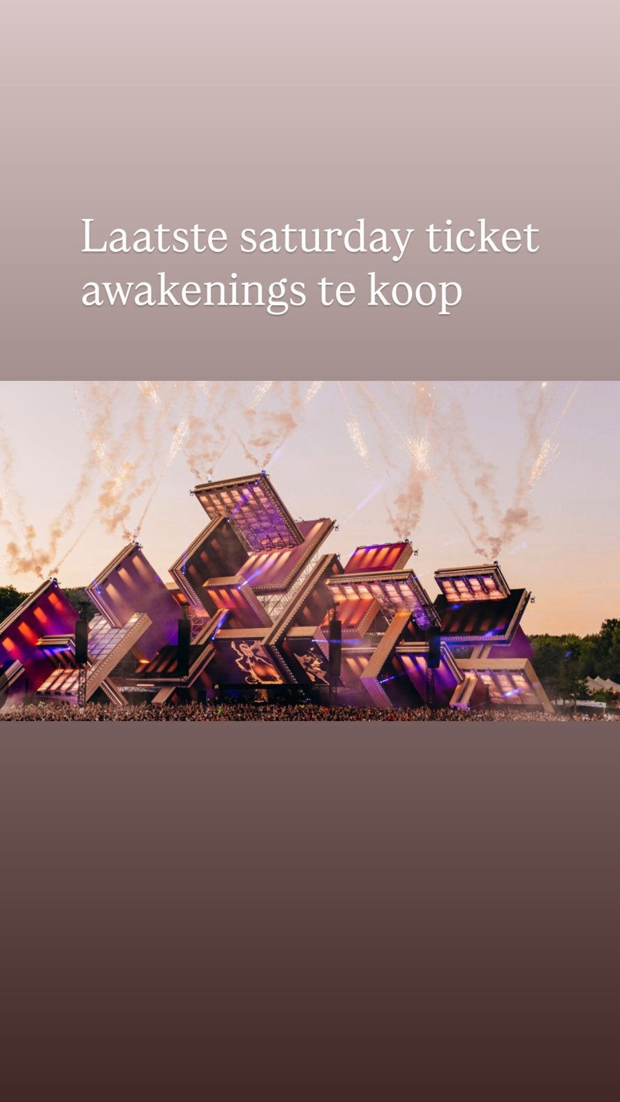 Awakenings sunday ticket, Tickets en Kaartjes, Concerten | Dance, Eén persoon