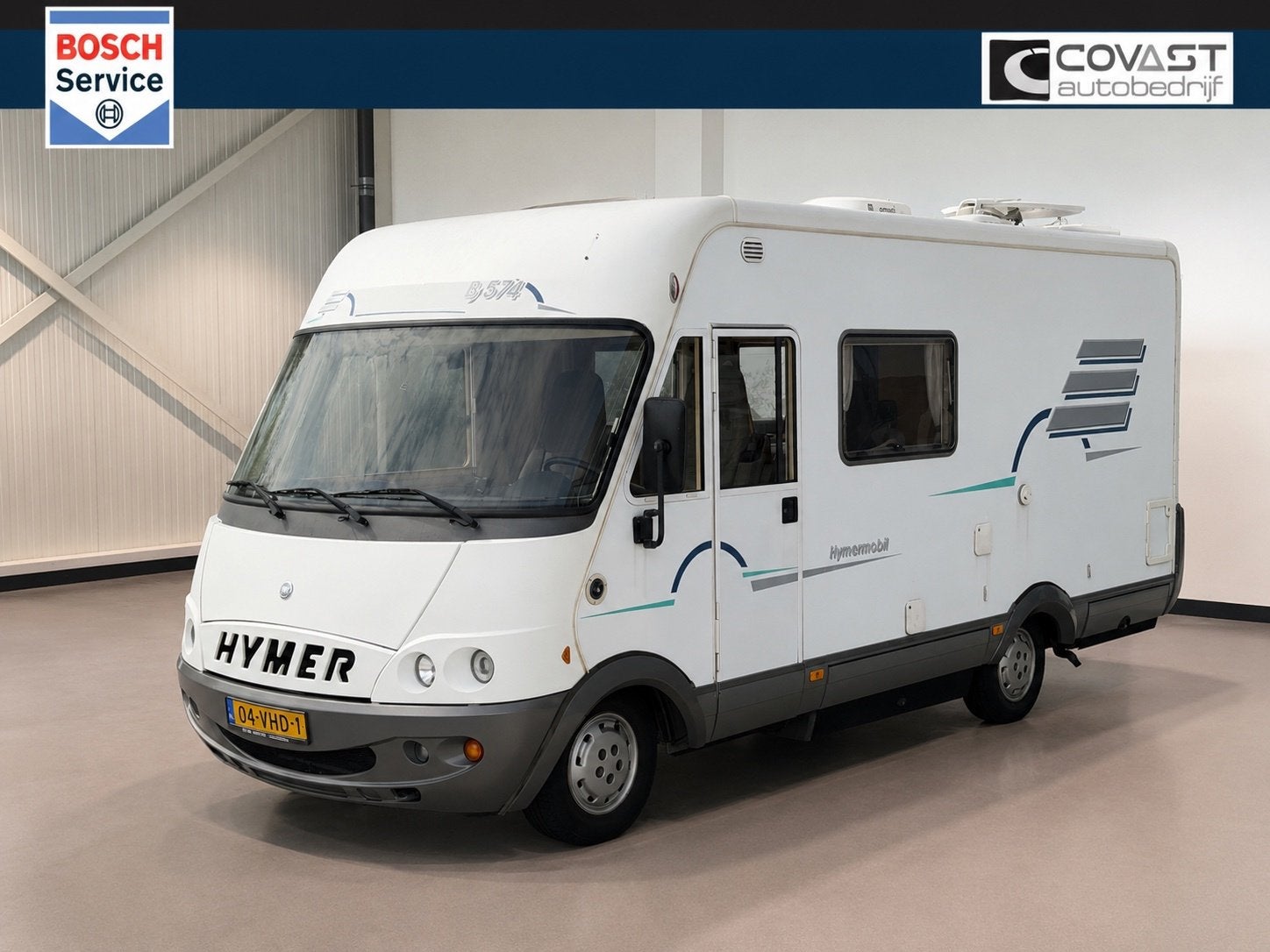 Fiat DUCATO Hymer B574 2x Airco|Vast Bed|4 pers.|Goed onderh, Caravans en Kamperen, Campers, Bedrijf, Airconditioning, Fiat, Airbags