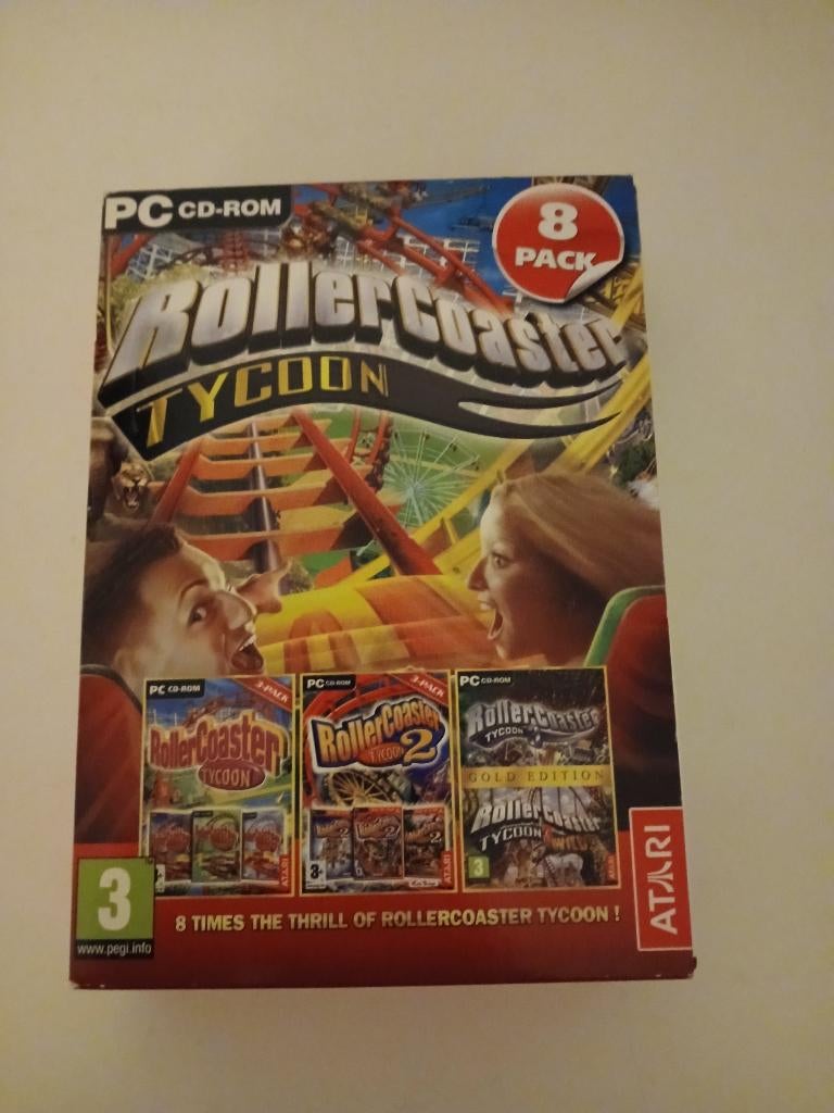 Rollercoaster tycoon 1,2 en gold edition, Spelcomputers en Games, Games | Pc, 1 speler, Ophalen of Verzenden, Zo goed als nieuw