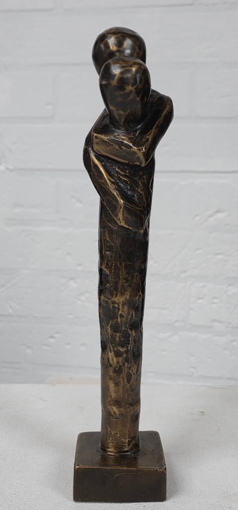 KOPPEL / DE KUS / ABSTRACT/ Bronzen beeld, Antiek en Kunst, Ophalen of Verzenden, Handgemaakt, Brons