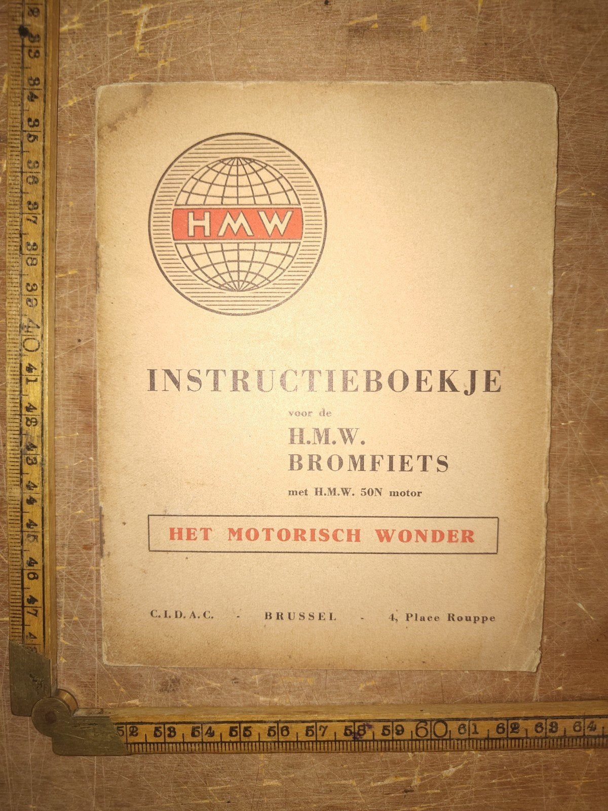 Instructie boekje H.M.W. Bromfiets met 50N motor, Ophalen of Verzenden, Gebruikt