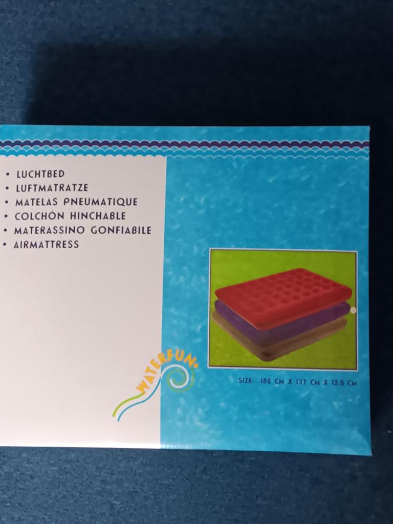Waterfun luchtbed 2-persoons - 188x137x12.5 cm, Ophalen of Verzenden, Nieuw, 2-persoons