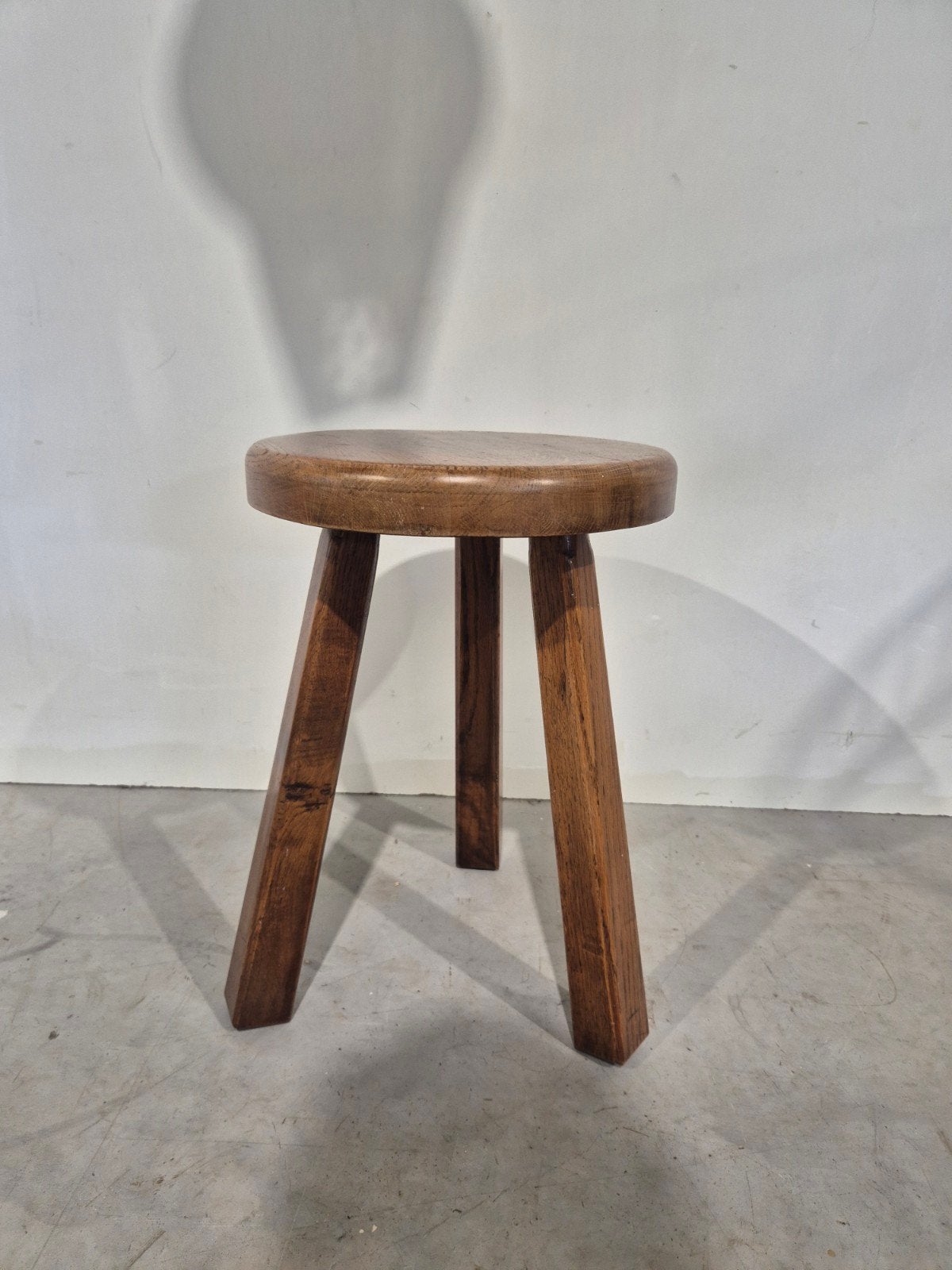 Vintage franse massief houten kruk, Onbekend, Ophalen of Verzenden, Onbekend, Onbekend
