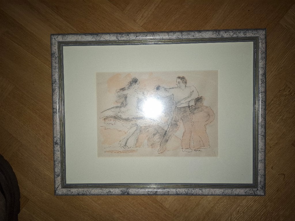 Kees Maks  Uniek werk  Aquarel, Ophalen