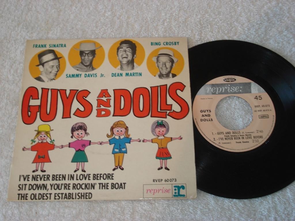 Dean Martin   EP  Guys and Dolls    Frankrijk  Orgineel, Fotohoes, Ophalen of Verzenden, Zo goed als nieuw, Pop