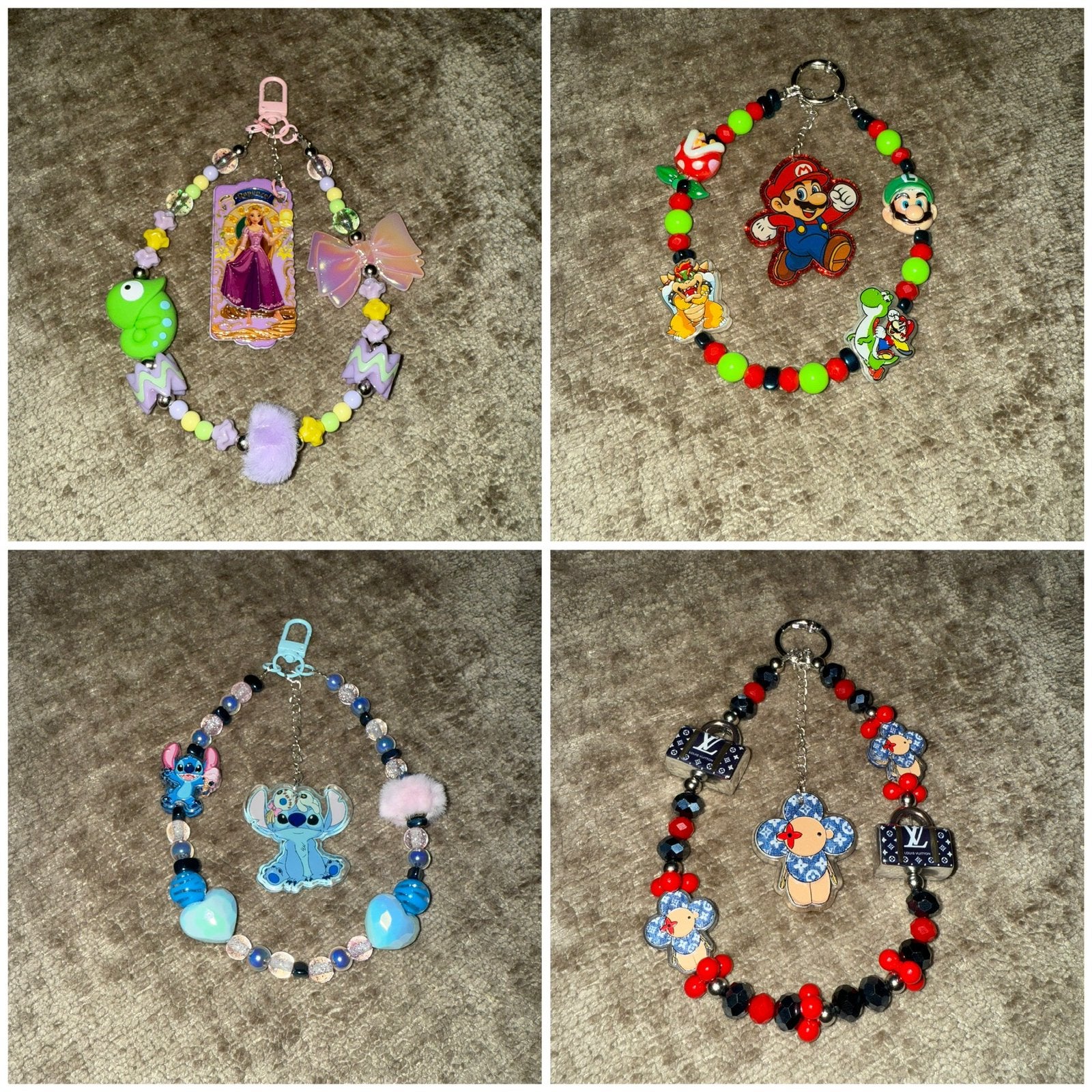 Handgemaakte sleutel/tassenhangers, Sieraden, Tassen en Uiterlijk, Kindersieraden, Ophalen of Verzenden, Nieuw, Overige kleuren