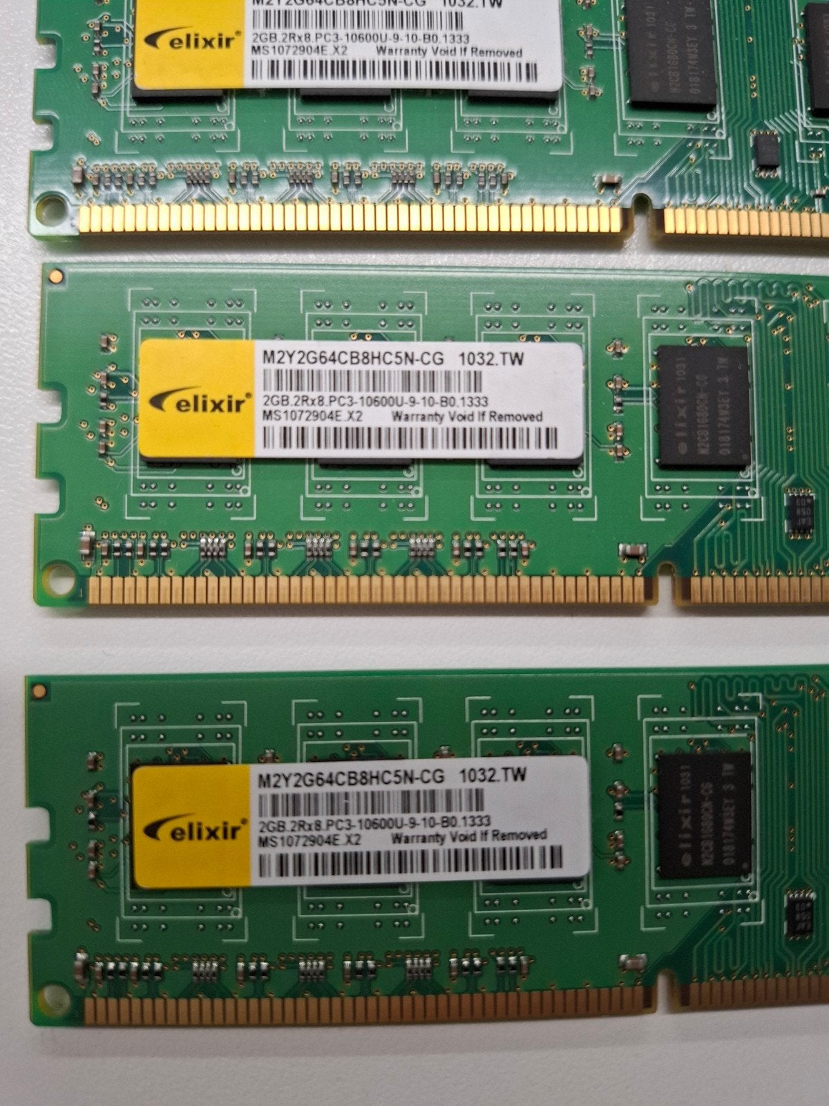 Elixir 2GB DDR3 RAM Geheugenmodules (4 stuks), Gebruikt, Verzenden, Server, 8 GB