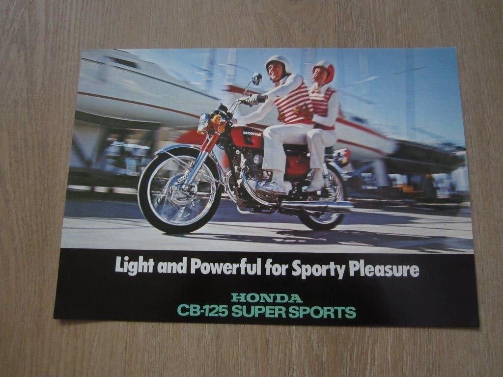 Honda CB 125 Super Sports brochure folder 1972, Ophalen of Verzenden, Honda