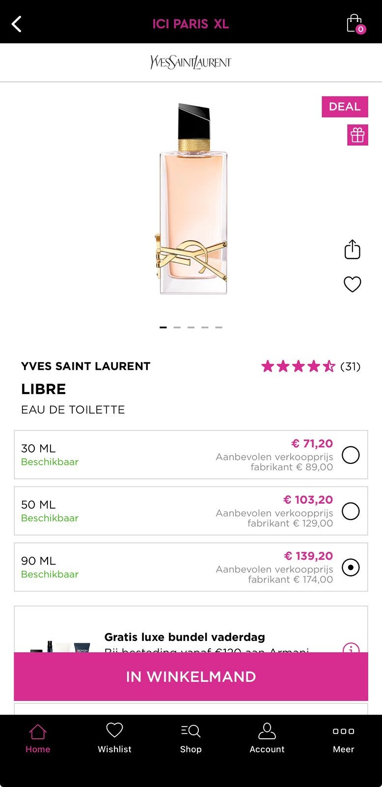 MESSAINTAURENT EAU DE TOILETTE. 90ml . 100% orginal. Seald, Ophalen of Verzenden, Nieuw