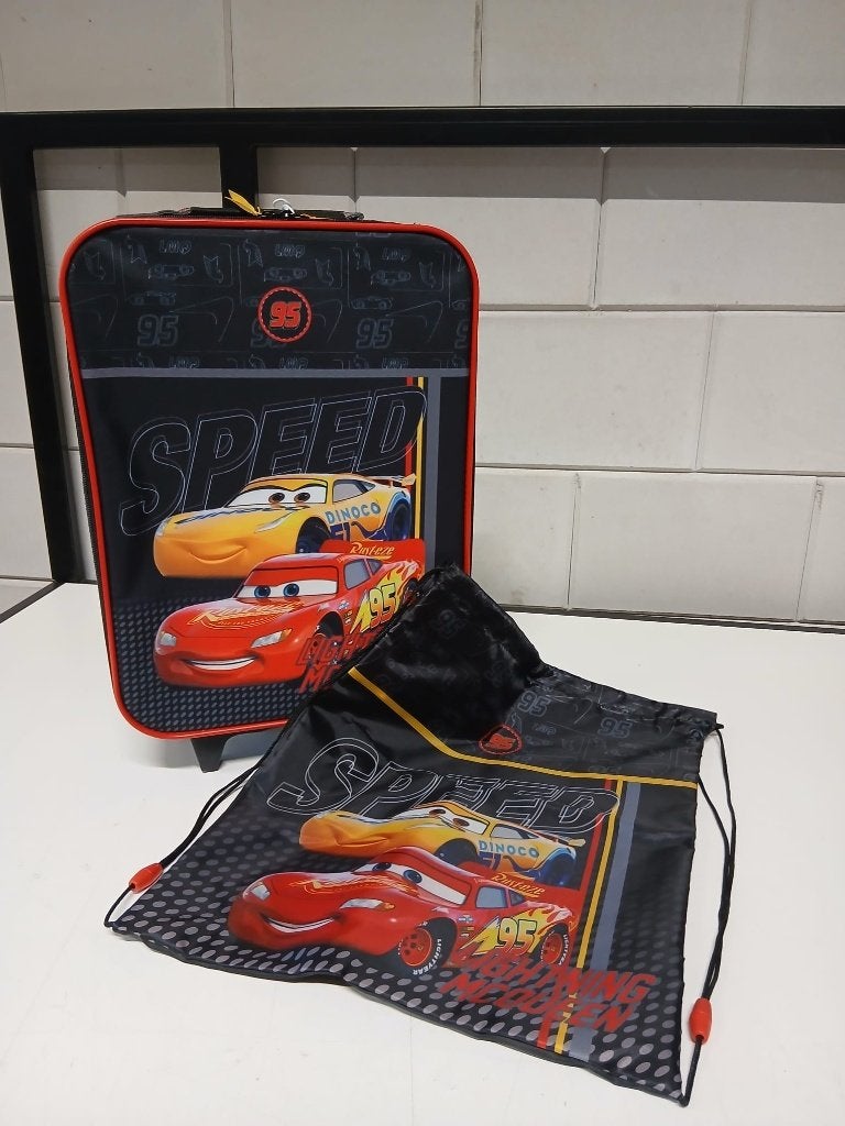 Vadobag kinderkoffer en gymtas Cars Always Better Together, Wieltjes, Nieuw, Minder dan 50 cm, Ophalen of Verzenden