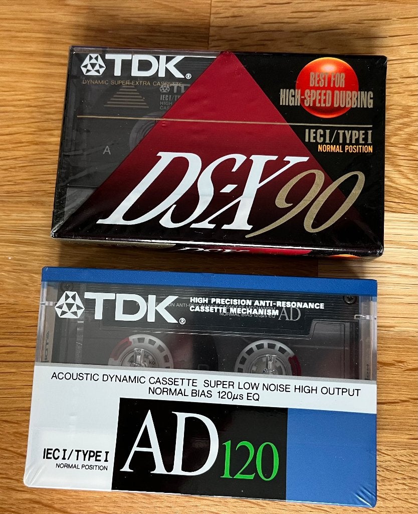 2x CASSETTE TDK AD 120 / TDK DS-X 90, Cd's en Dvd's, Cassettebandjes, Ophalen, 2 t/m 25 bandjes, Pop, Nieuw in verpakking
