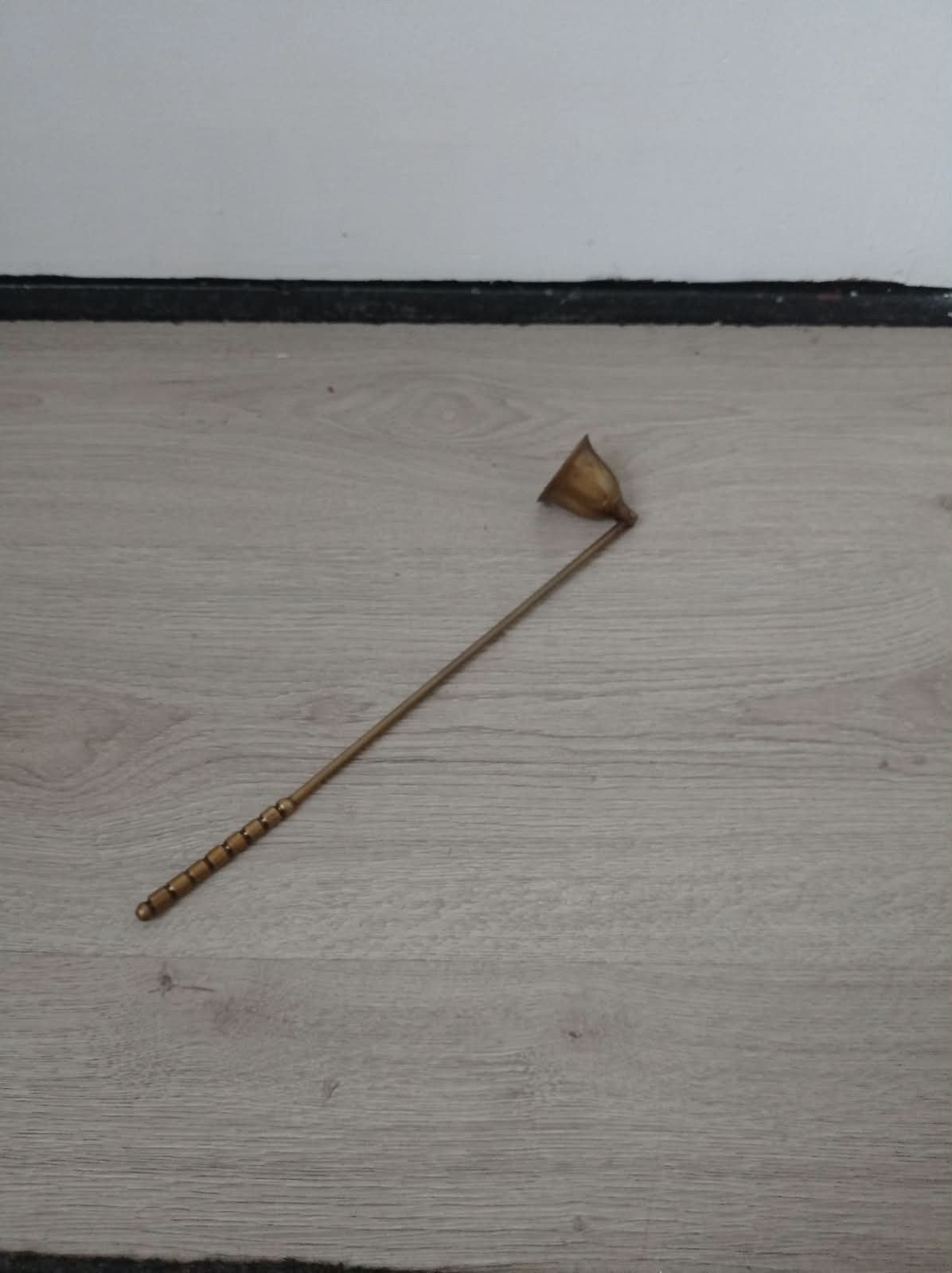 Vintage Messing Kaarsendover met Lange Steel, Antiek en Kunst, Ophalen of Verzenden
