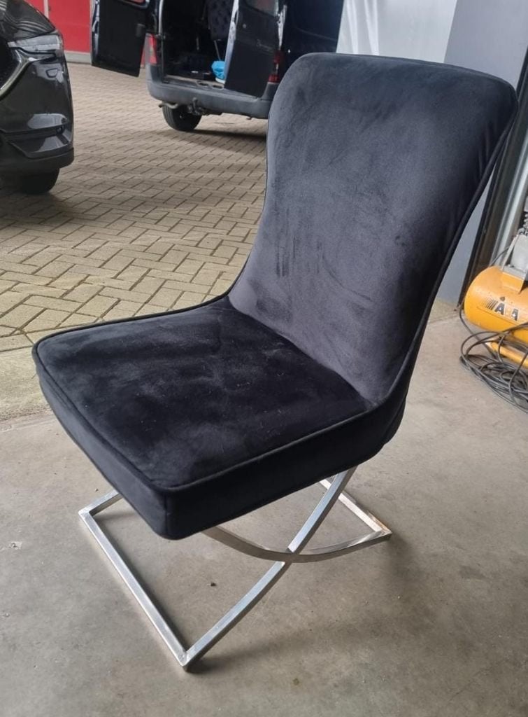 Eetkamerstoelen 6 stuks, Ophalen, Zwart, Luxe, Zo goed als nieuw