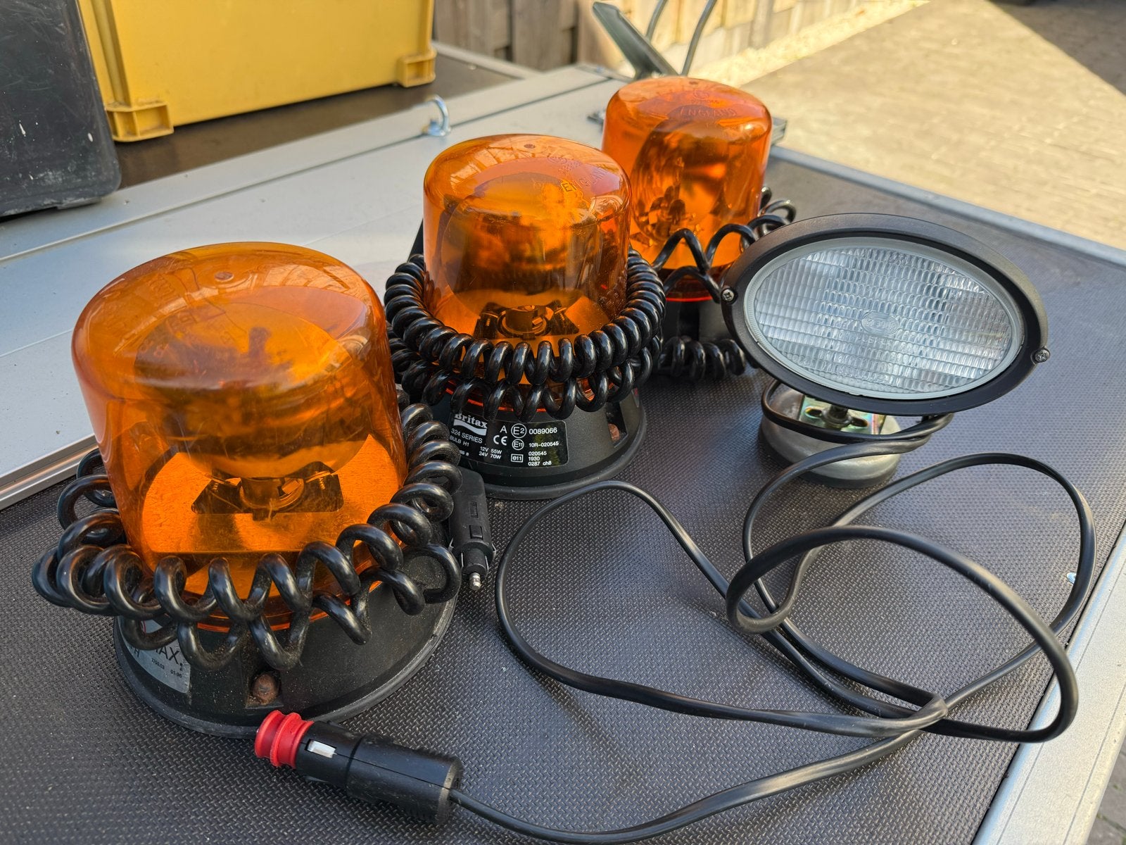 3x Zwaailamp 12V met magneetvoet en werklamp H1, Ophalen of Verzenden, Gebruikt, Universele onderdelen