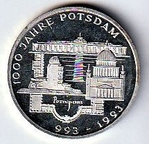 10  mark  1993  Duitsland. km. 180  unc/proof., Ophalen of Verzenden, Duitsland, Losse munt, Zilver