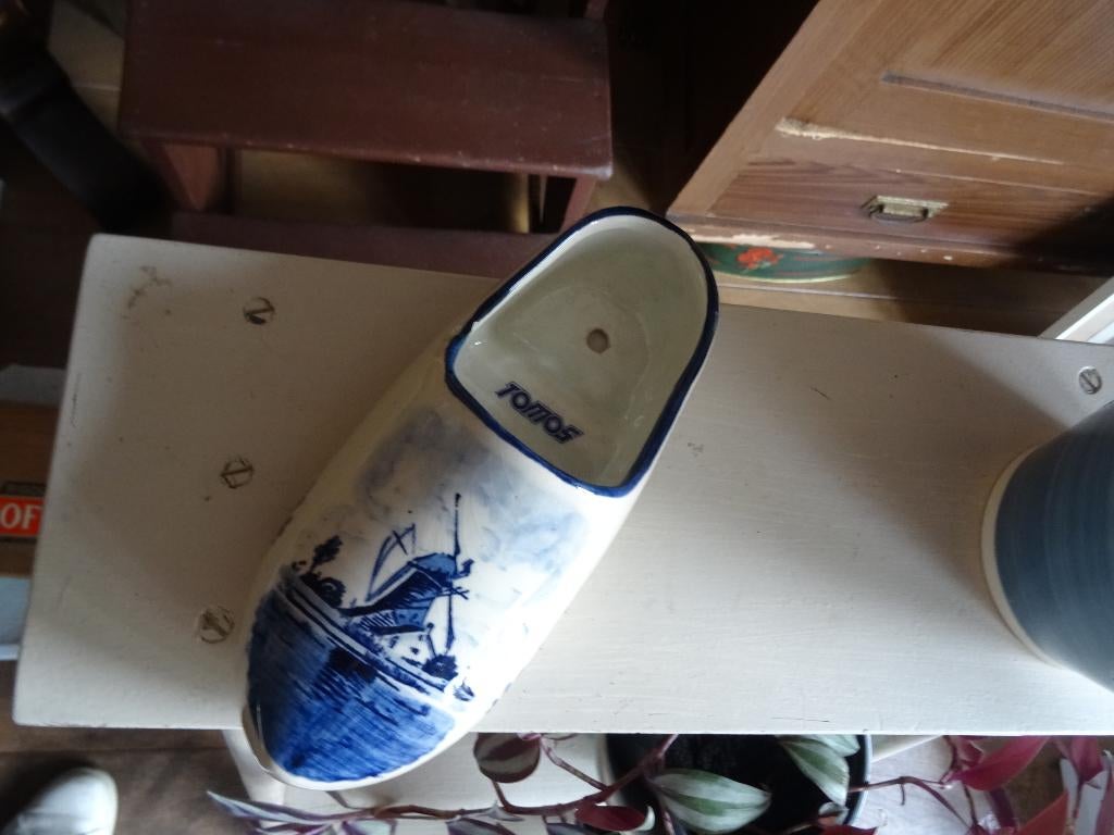 Oude klomp Delfts blauw met molen reclame Tomos brommer, Ophalen, Zo goed als nieuw, Overige typen