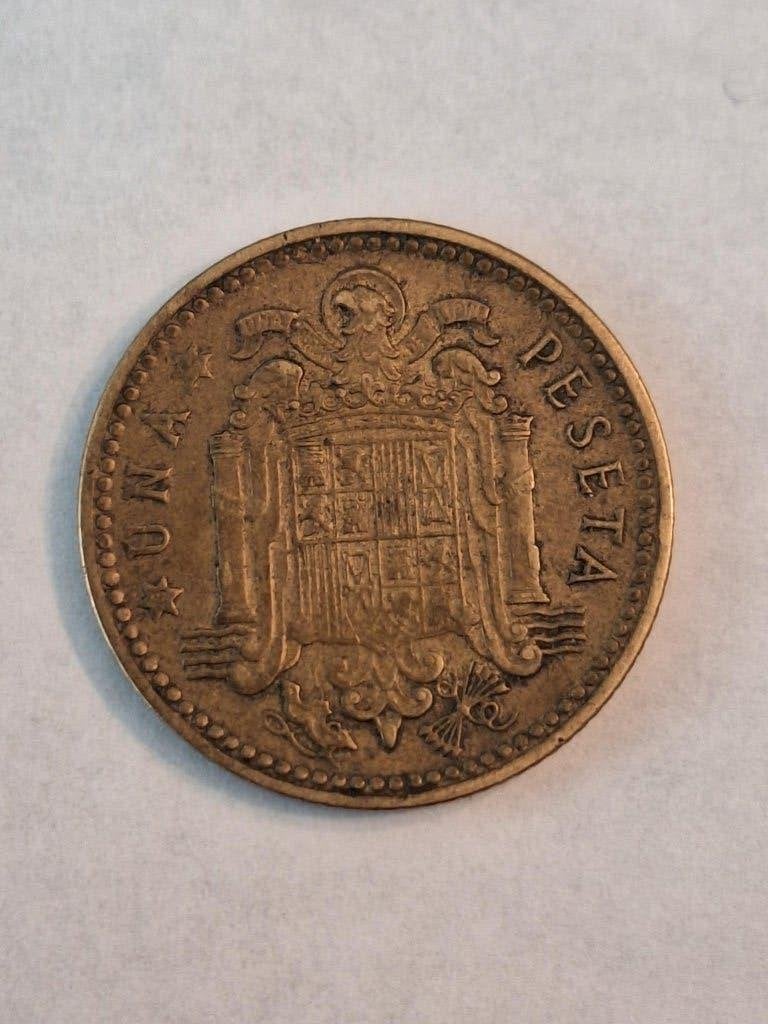 munt Spanje 1 peseta 1953(54), Ophalen of Verzenden, Overige landen, Losse munt