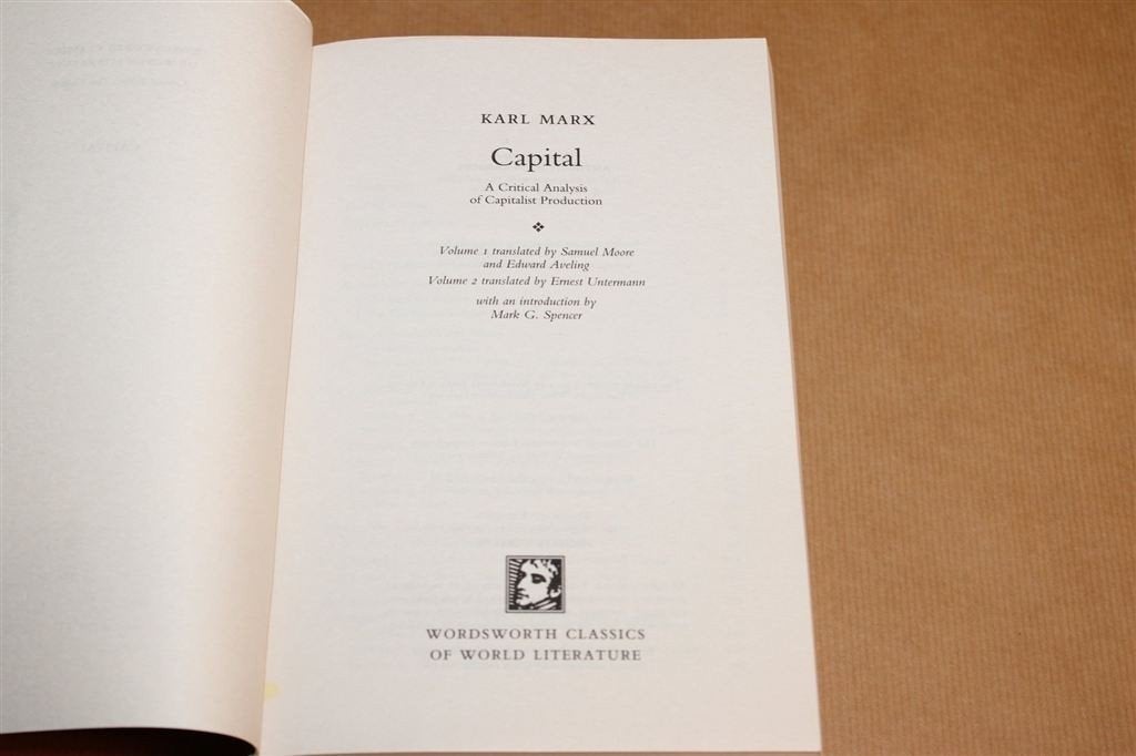 Capital Vol. 1 & 2 — Karl Marx, Dik Boek, Wordsworth 2013, Ophalen of Verzenden, Zo goed als nieuw