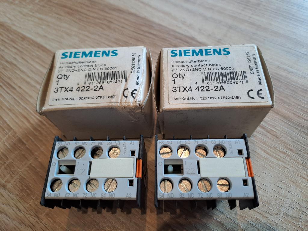 2 contact blocks Siemens 3TX4 422-2A, Ophalen of Verzenden, Nieuw