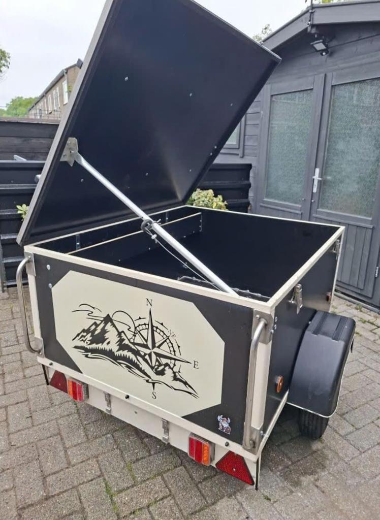 waterdichte bagagewagen/aanhangwagen met nieuwe banden, Ophalen of Verzenden, Zo goed als nieuw