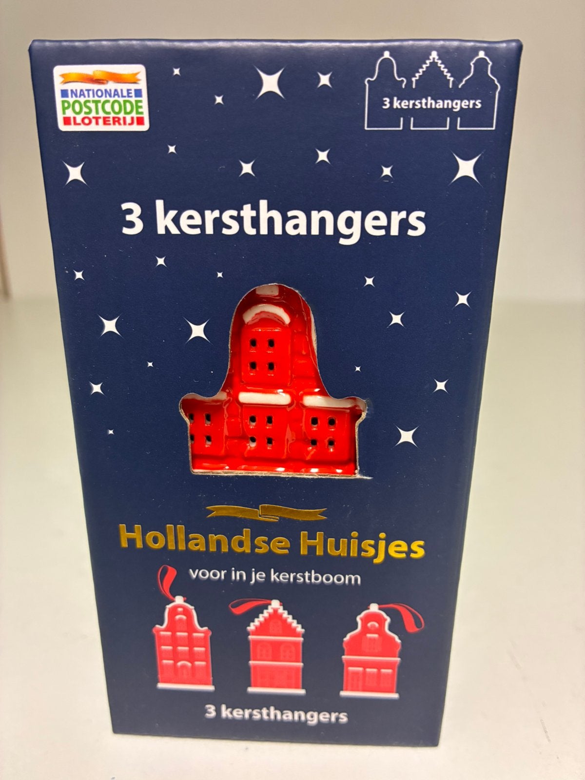 3 Kerst Huisjes Hangers Postcodeloterij (nieuw), Ophalen of Verzenden, Nieuw