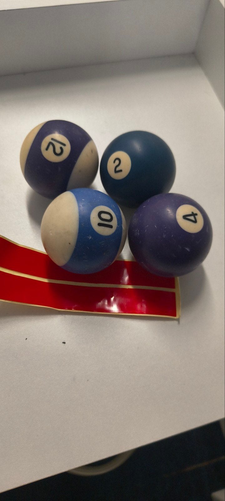 Antieke Pool Biljart Ballen - Set van 4, Ophalen of Verzenden