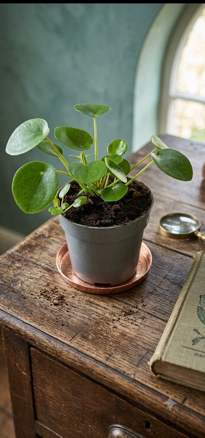 Mooie Pannenkoekplant (Pilea) in pot| € [Prijs] per potje, Volle zon, Eenjarig, Zomer, Ophalen