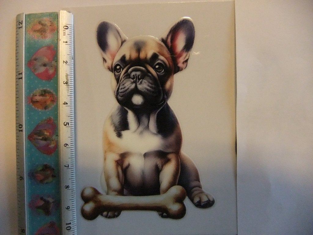 Leuke Franse Bulldog sticker voor mokken en meer, Kunststof, Overige merken, Overige typen, Nieuw