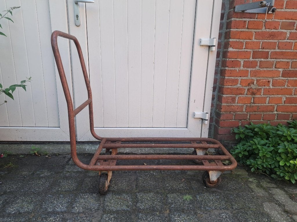 Stevige, degelijke metalen transportkar, transportwagen!, Doe-het-zelf en Verbouw, 100 liter of meer, Ophalen, Gebruikt, Transportkar