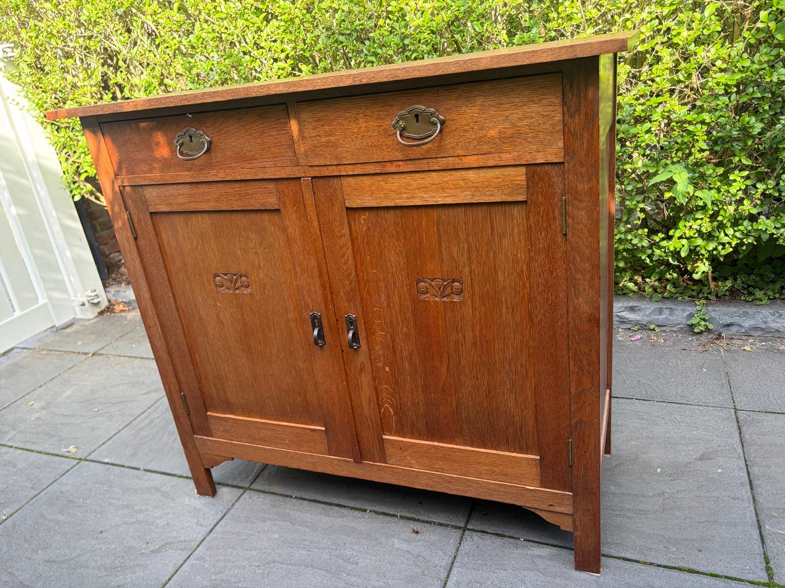 Antiek eiken dressoir met lades en deuren, Antiek en Kunst, Antiek | Meubels | Kasten, Ophalen