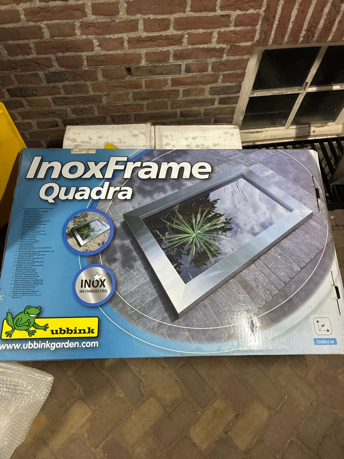 Ubbink InoxFrame Quadra RVS Vijverrand 120x82x2 cm, Ophalen of Verzenden, Nieuw