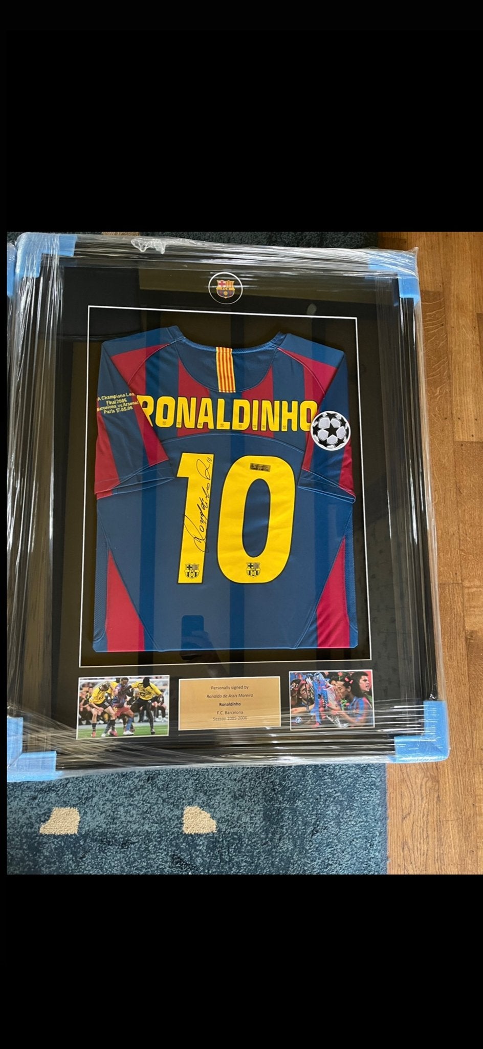 Gesigneerd Ronaldinho Shirt - Barcelona met certificaat, Ophalen, Zo goed als nieuw, Buitenlandse clubs, Shirt