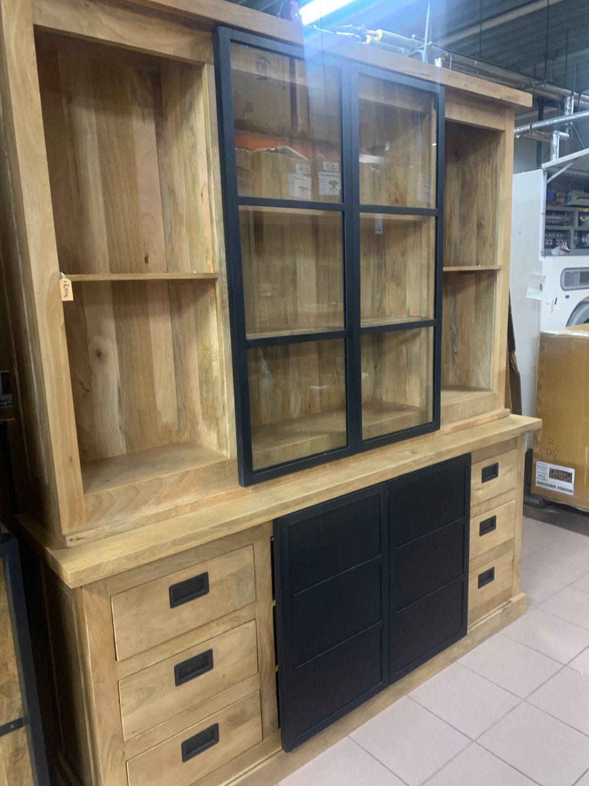 Mango houten buffetkast noa NIEUW UITVERKOOP, Met deur(en), Nieuw, 200 cm of meer, 25 tot 50 cm