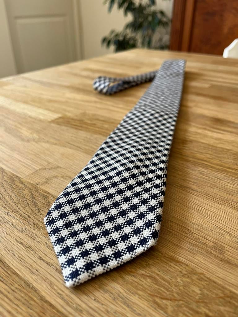 SuitSupply stropdas | zo goed als nieuw, Kleding | Heren, Stropdassen, Ophalen of Verzenden, Zo goed als nieuw, Blauw, Met patroon
